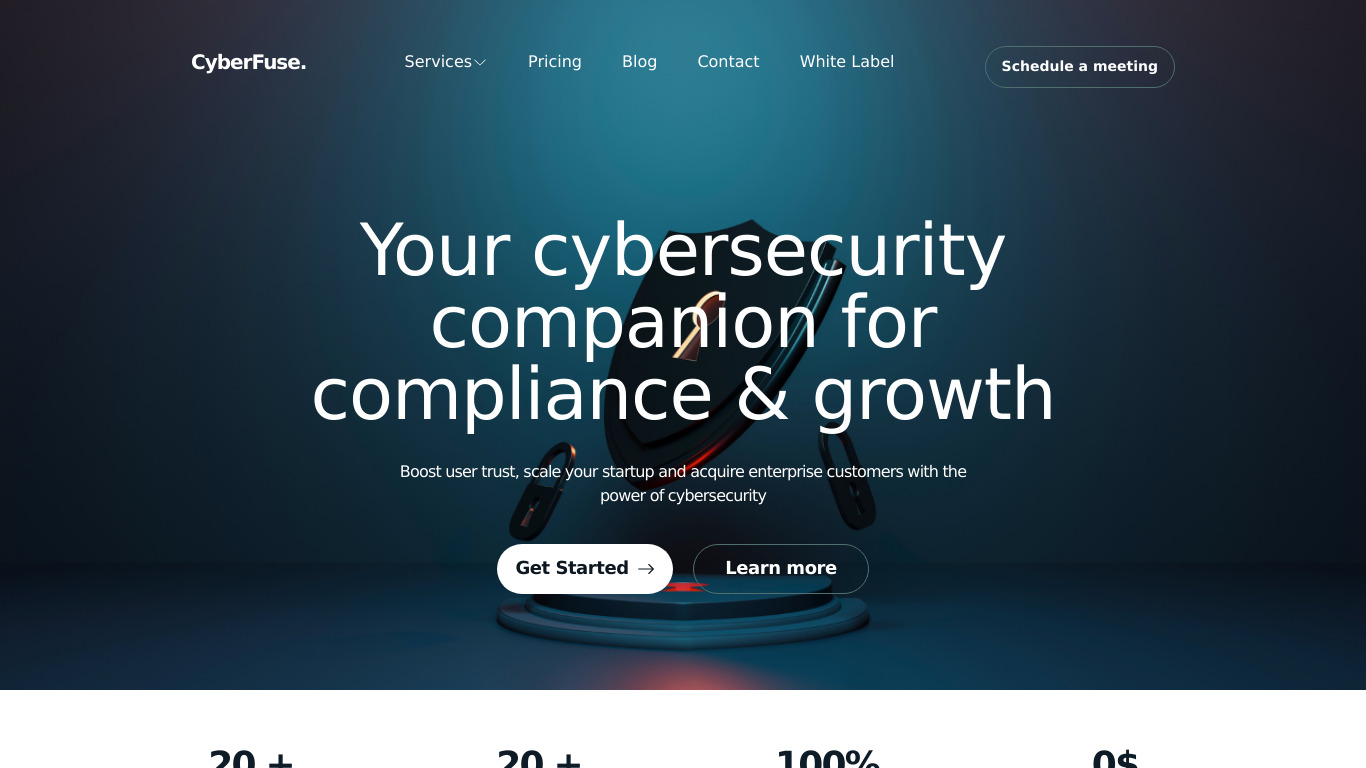 CyberFuse Landing page