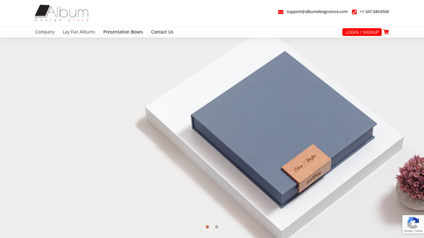 Album Design Store Landing Page