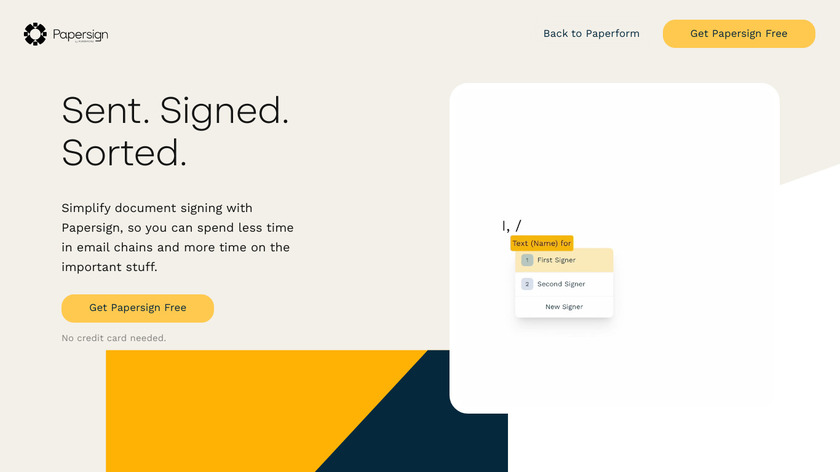 Papersign Landing Page