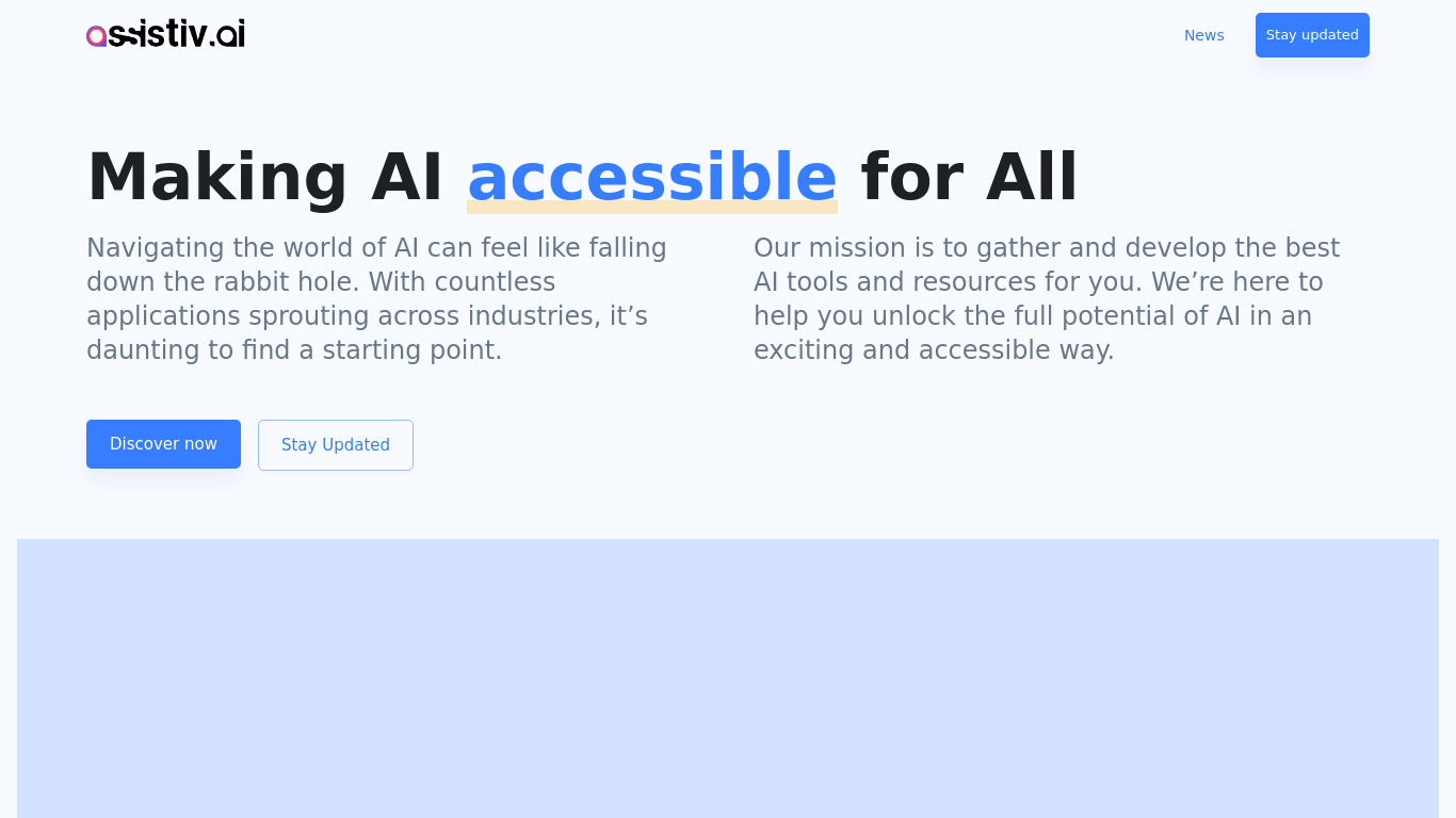Consult an AI Landing page