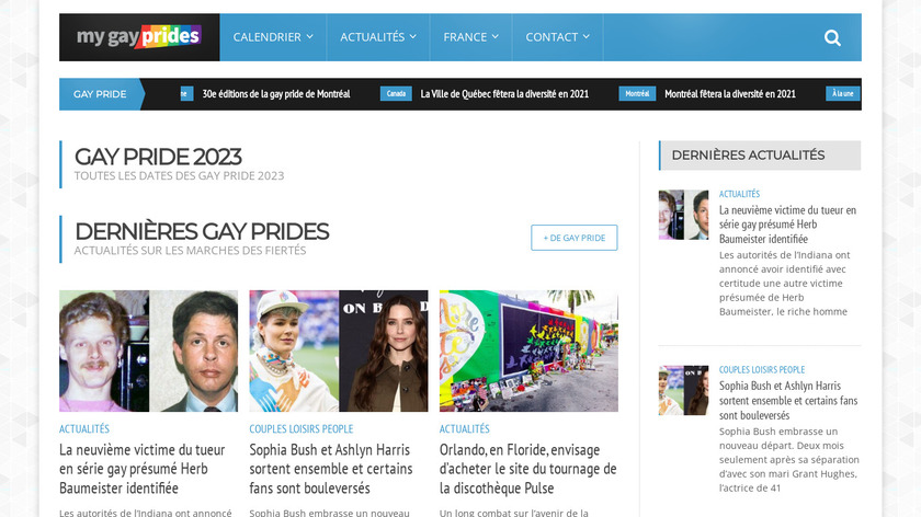 My Gay Prides Landing Page