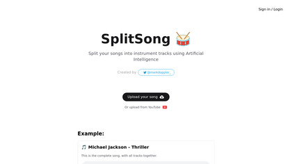 SplitSong.com screenshot