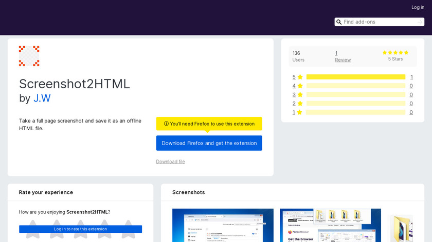 Screenshot2HTML Landing Page