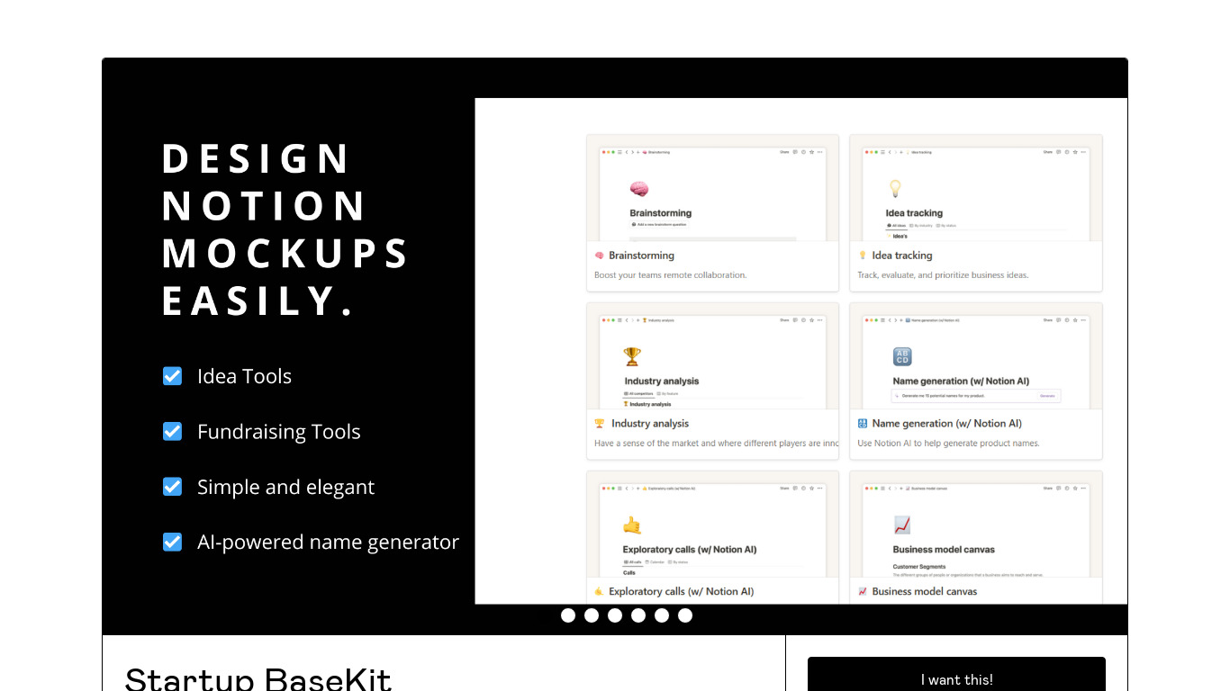 Startup BaseKit Pro Landing page