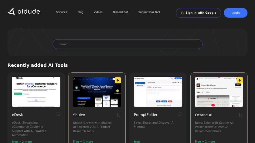 AiDude Landing Page