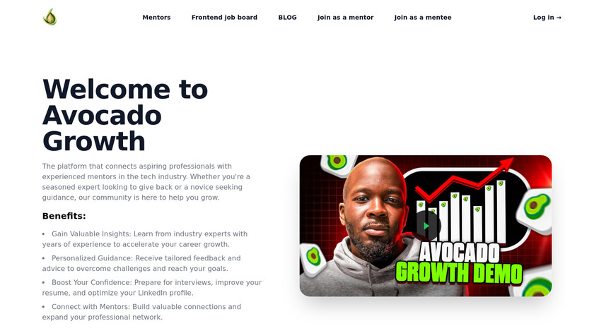 Avocado Growth : IT mentor Landing Page
