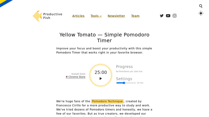 Yellow Tomato Landing Page