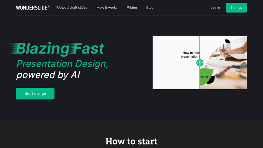 Wonderslide Landing Page