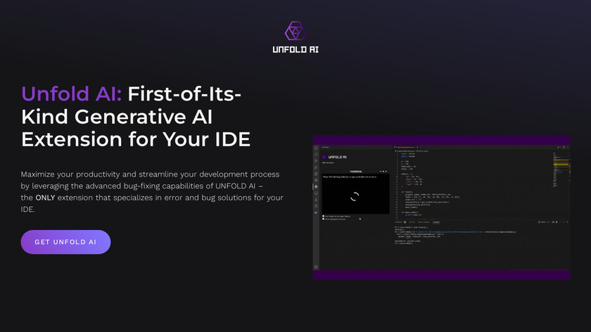 Unfold AI Landing Page