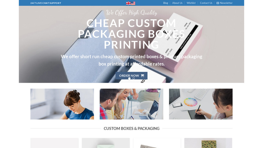 Cheap Boxes Printing Landing Page