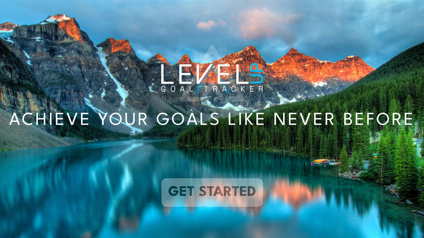 Level Up Goal Tracker Landing page