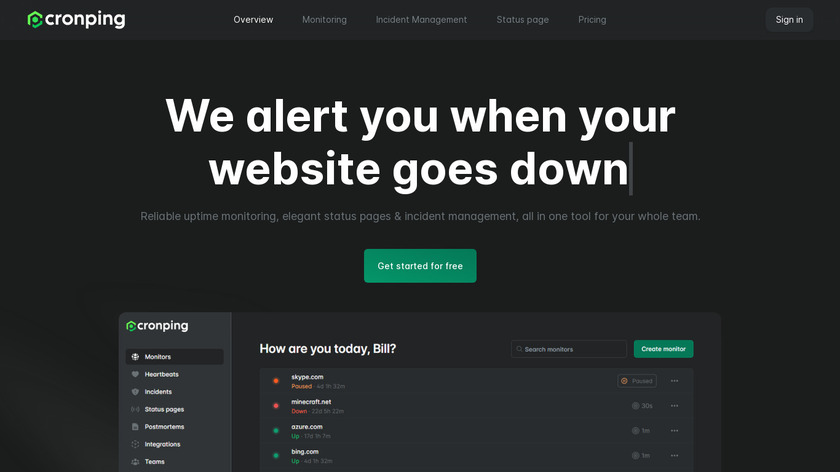 Cronping Landing Page