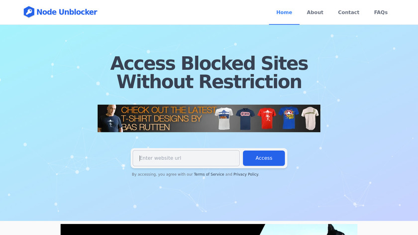 NodeUnblocker.net Landing Page