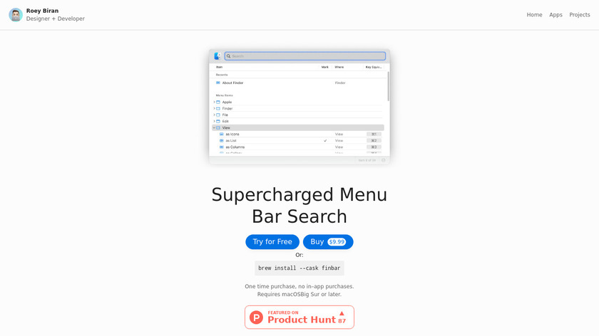 Finbar Landing Page