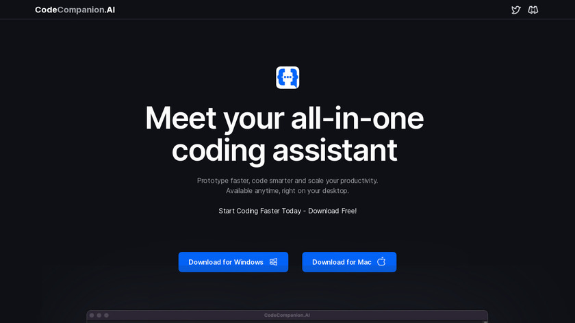 CodeCompanion.AI Landing Page
