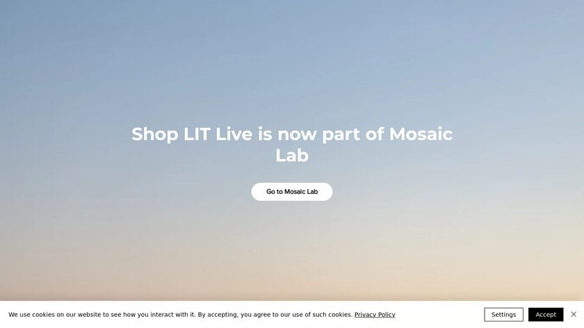 Shop Lit Live Landing Page