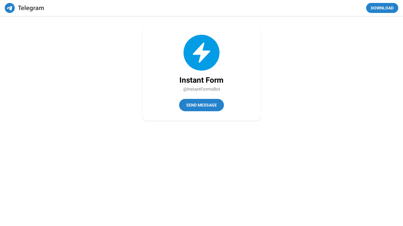 Instant Form Landing page