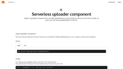 React.js Serverless Uploader Component image