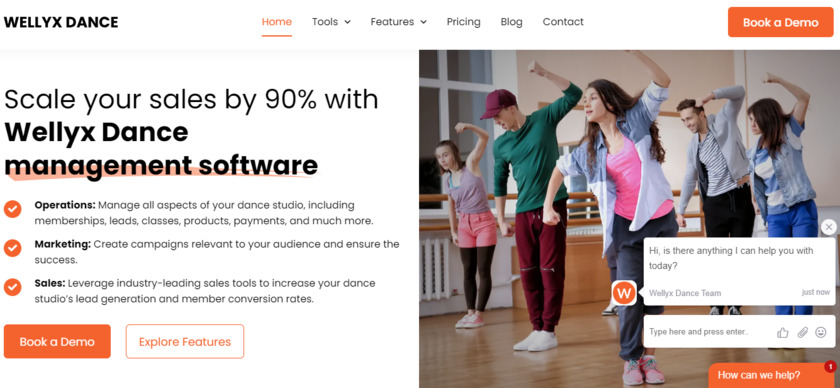Wellyx Dance Landing Page