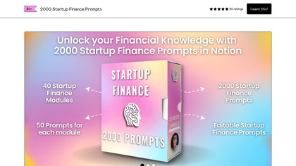 2000 Startup Finance Prompts image
