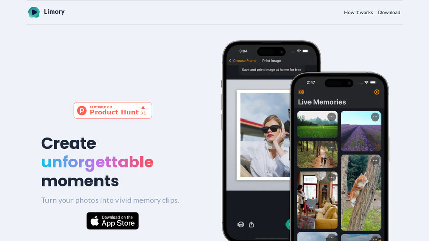 Limory App Landing Page