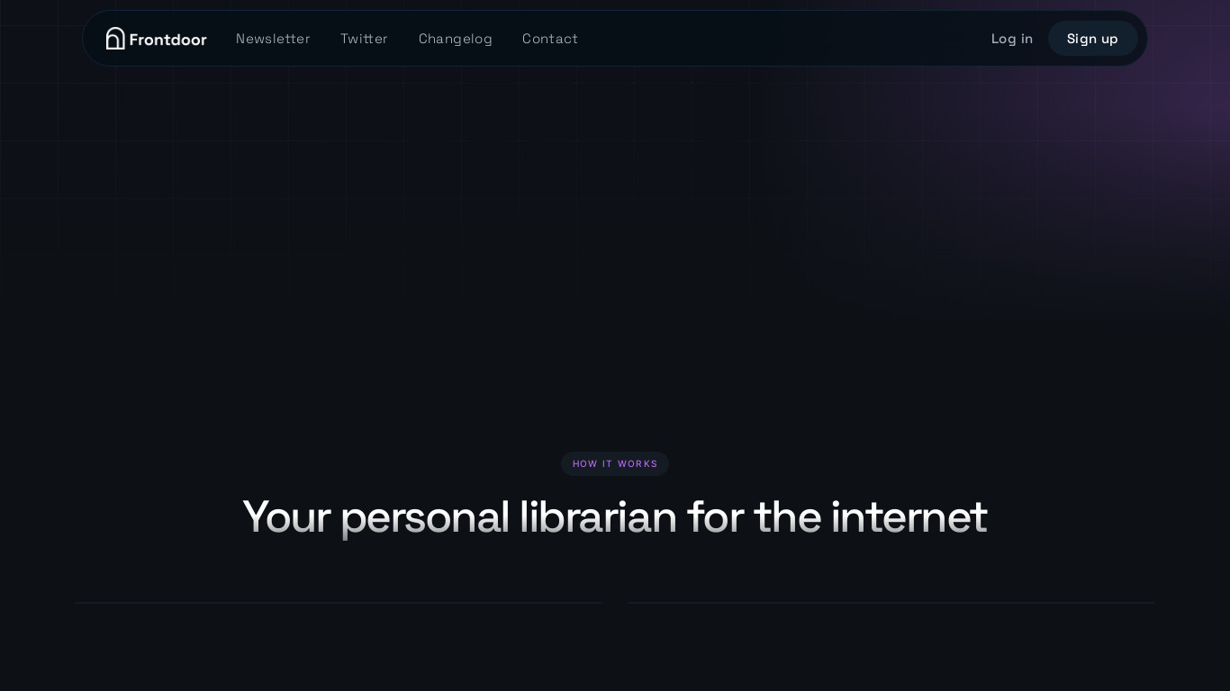 Frontdoor.xyz Landing page