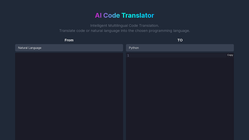 AI Code Translator Landing Page