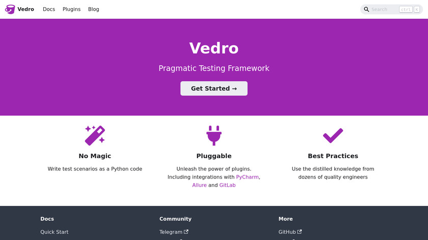 Vedro Landing Page