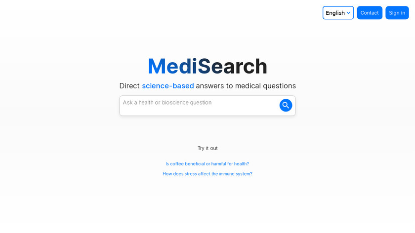 MediSearch Landing Page