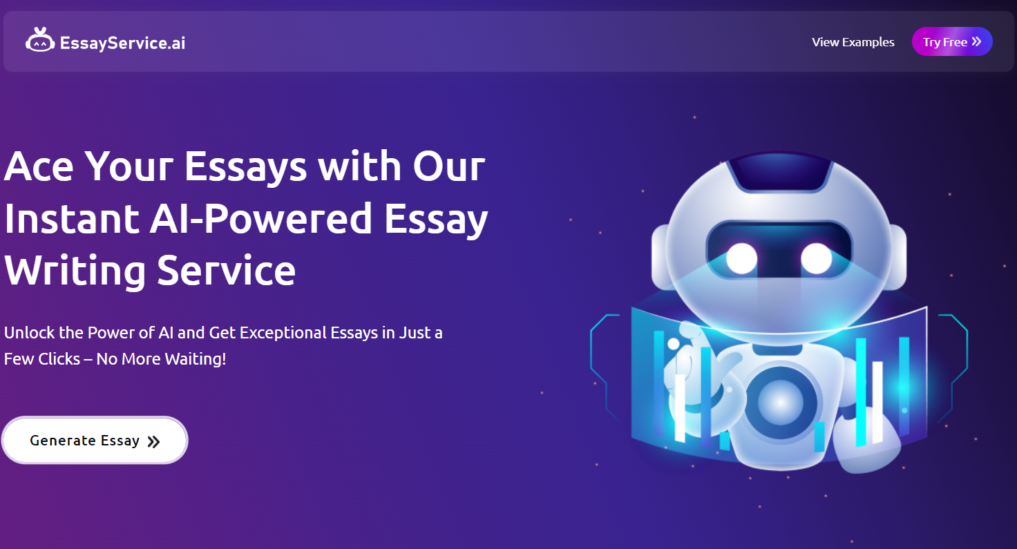 EssayService.AI Landing page