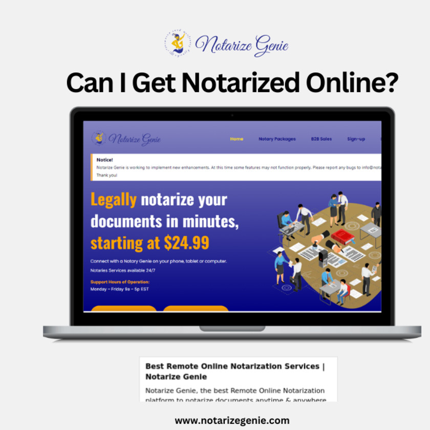 Notarize Genie Landing Page
