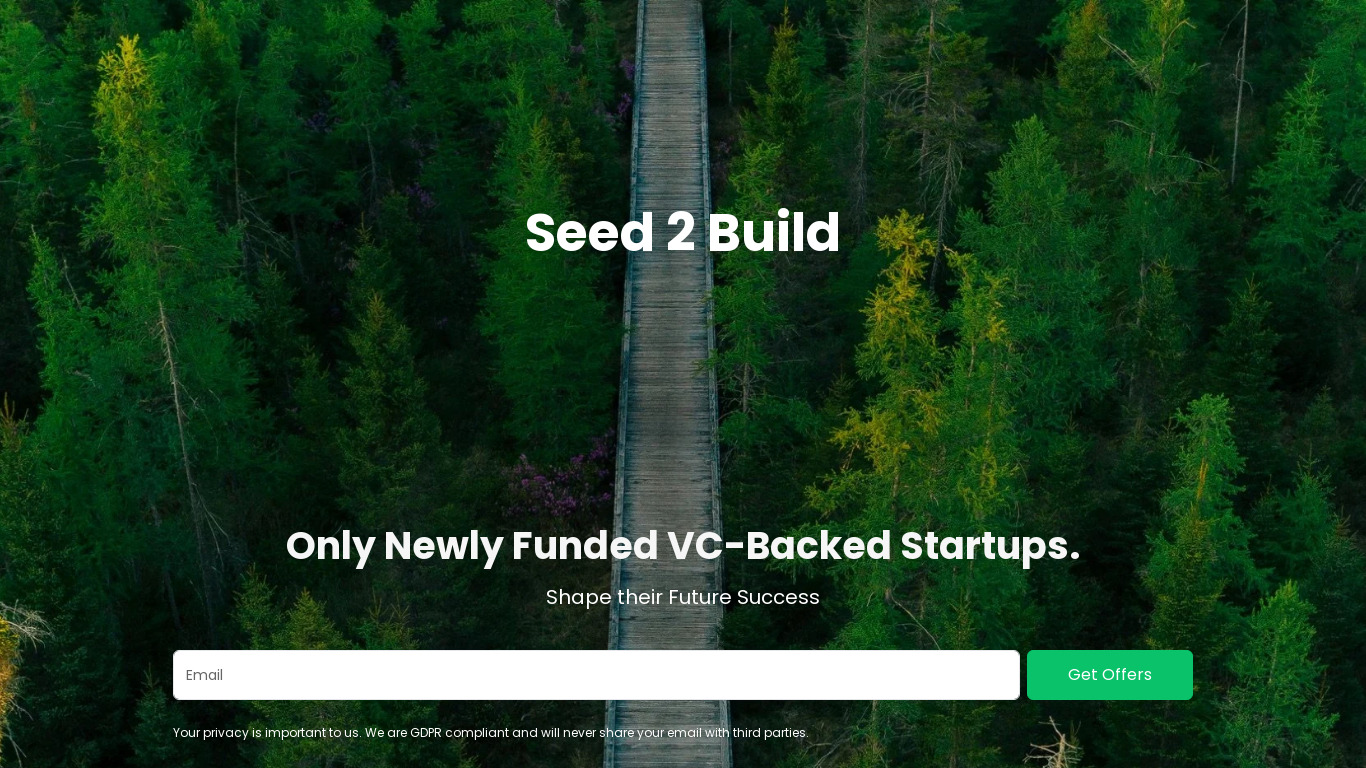 Seed 2 Build Landing page