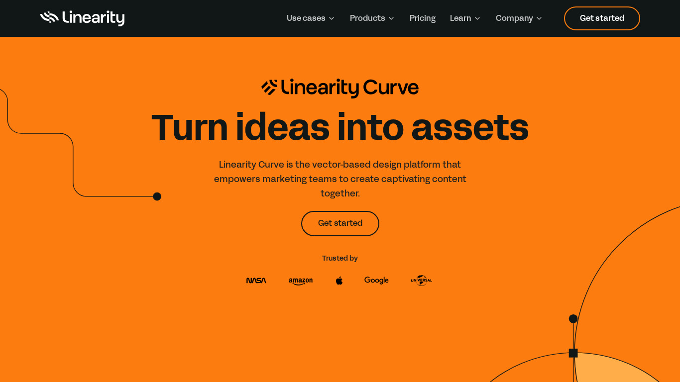 Linearity Curve Landing page