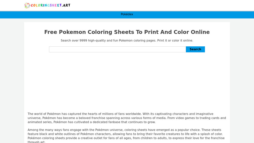 Pokemon coloring sheets Landing Page