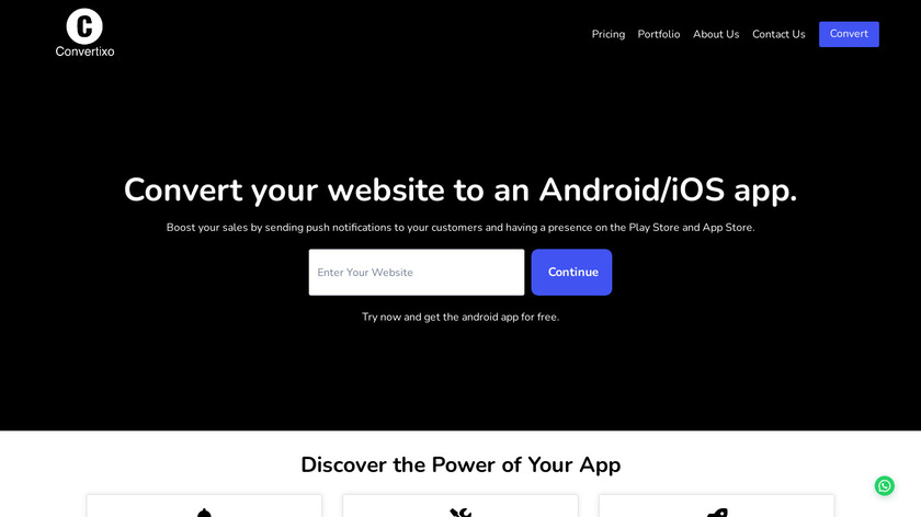 Convertixo Landing Page