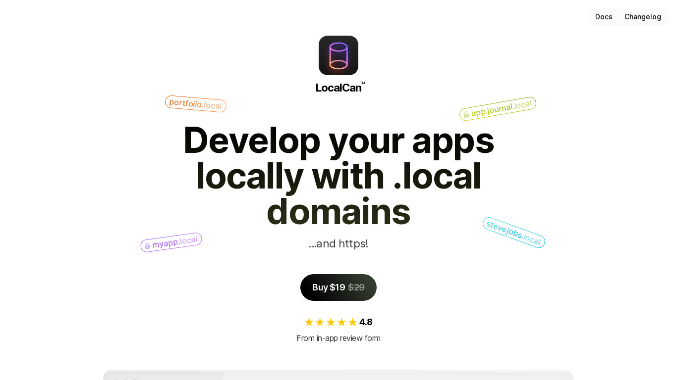 LocalCan™ Landing page