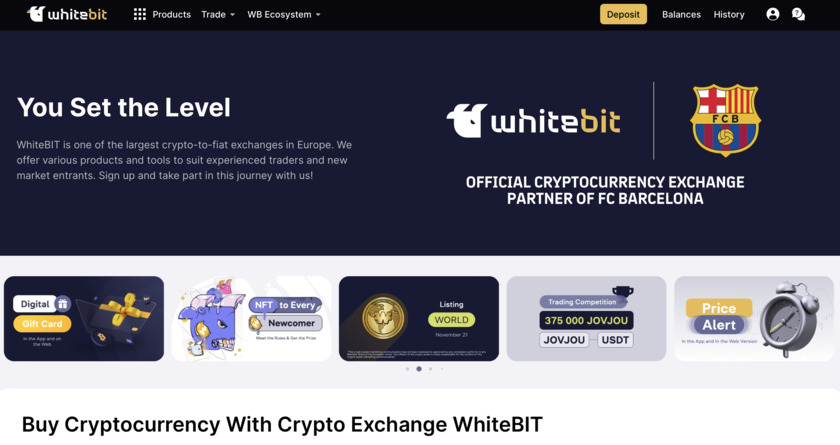 WhiteBIT Landing Page
