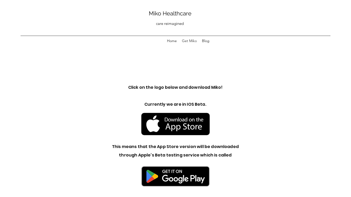 Miko Healthcare x ChatGPT Landing page