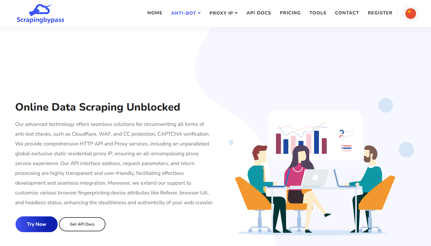ScrapingBypass Landing page