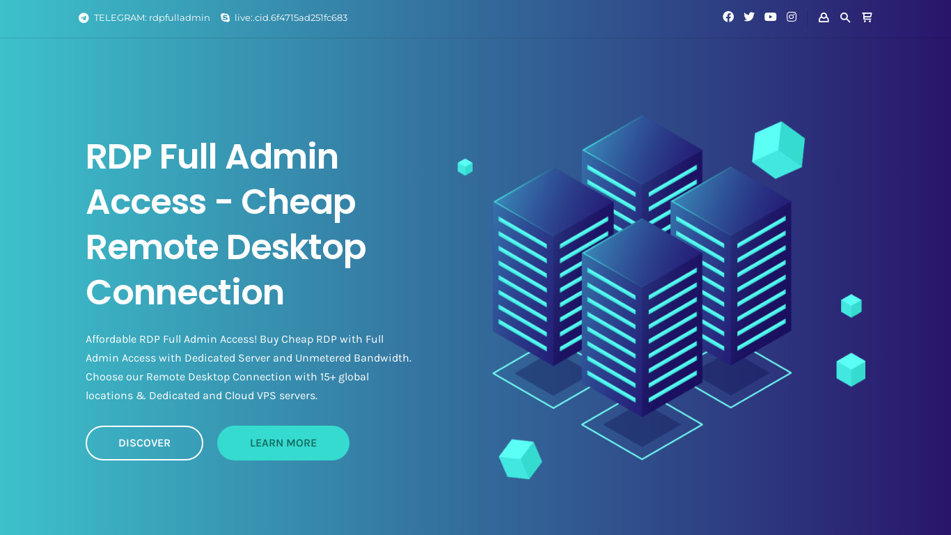RDP Full Admin Landing page