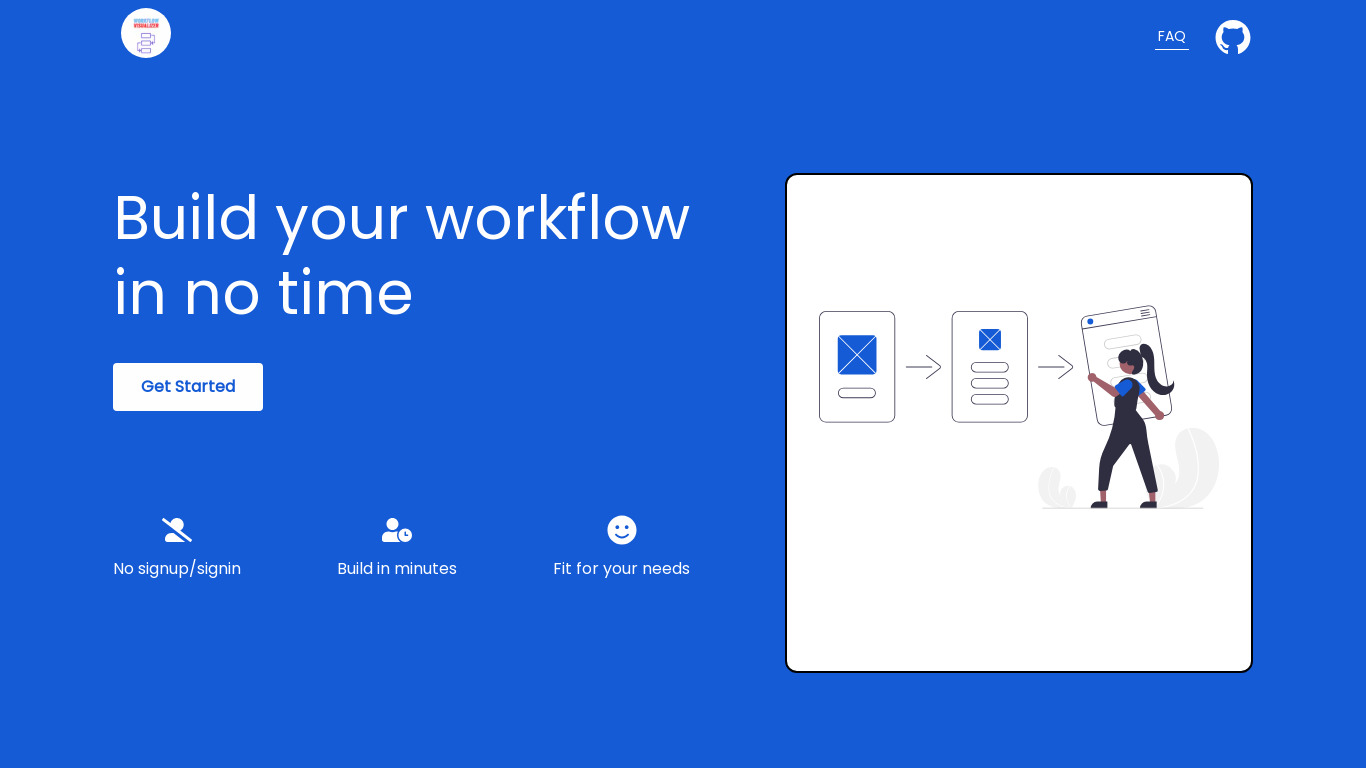 Workflow Visualizer Landing page