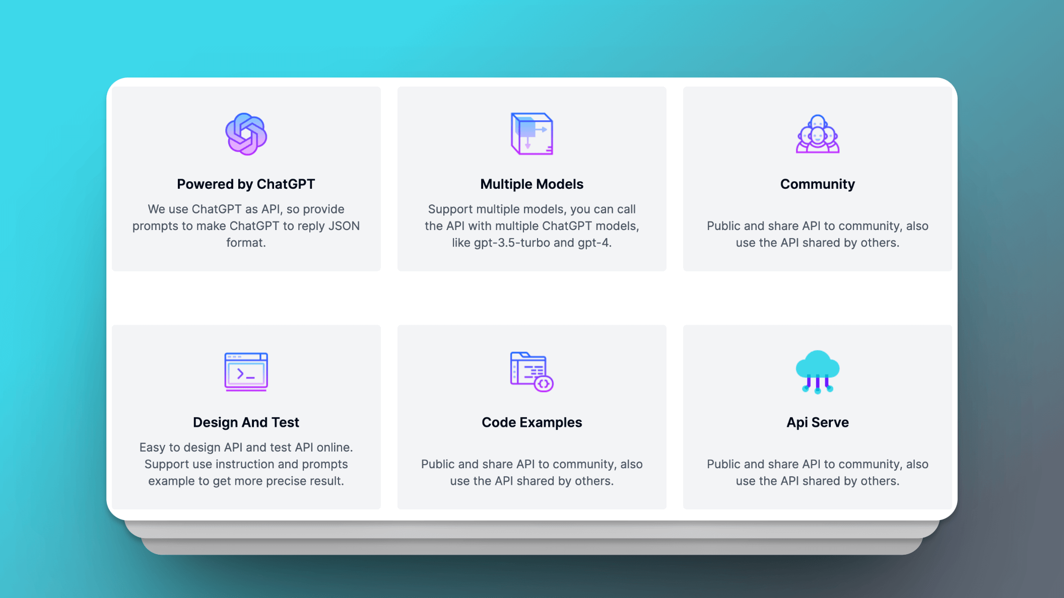 GPT2API Landing page