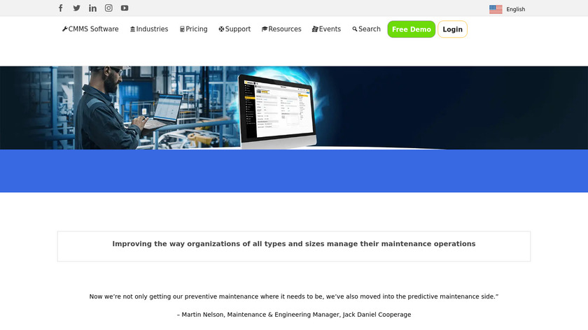 eMaint Landing Page