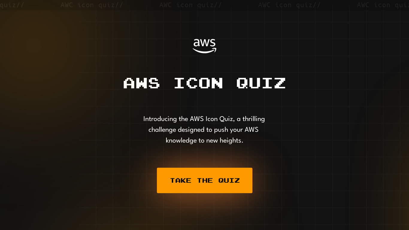 AWS Icon Quiz Landing page