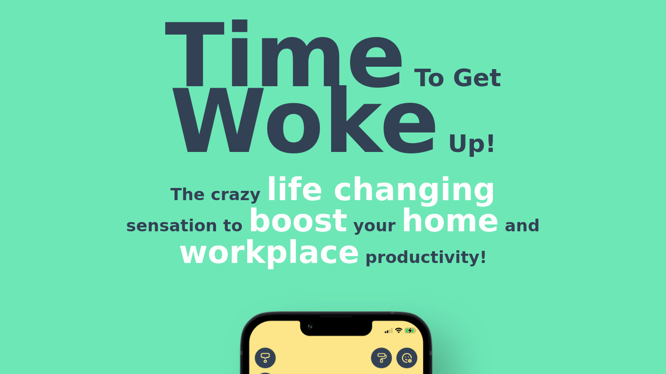 Time Woke Landing page