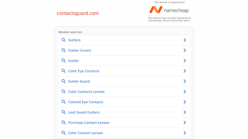 Contacts Guard Landing Page