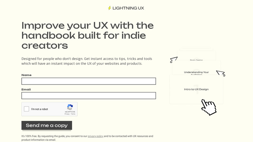UX for Indie Creators Handbook Landing Page