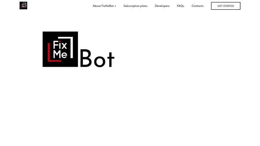 FixMeBot Landing Page