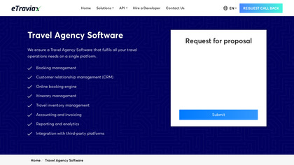 eTraviax Travel Agency Software screenshot