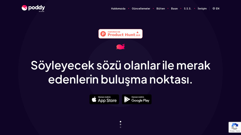 Poddy Landing Page